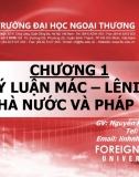 [Slide pháp luật đại cương] Chương 1: Lí luận Mác-Lenin về nhà nước và pháp luật