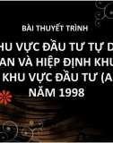 Slide thuyết trình Đầu tư quốc tế: Khu vực đầu tư tự do ASEAN và hiệp định khung về khu vực đầu tư (AIA) năm 1998