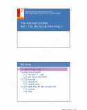 [Slide tin học đại cương] Bài 7: Các cấu trúc lập trình trong C