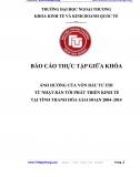 Báo cáo thực tập - Ảnh hưởng của FDI từ Nhật Bản đến phát triển kinh tế tỉnh Thanh Hóa 2004-2014