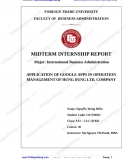 Mid - term internship: Application of Google Apps in Operation Management of Hung Dung Ltd, Company