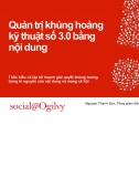 Quản trị khủng hoảng kỹ thuật số 3.0 bằng nội dung