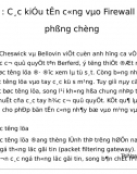 Các kiểu tấn công và Firewall và biện pháp phòng chống