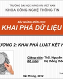 Bài giảng Khai phá dữ liệu - C2. Khai phá luật kết hợp