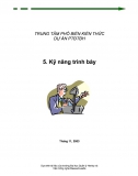 Kỹ năng mềm - Kỹ năng trình bày