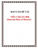 Tiểu luận nhóm - Tìm hiểu về IRR và Thời gian hoàn vốn (PBP)