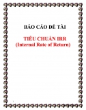 Tiểu luận nhóm - Tìm hiểu về IRR và Thời gian hoàn vốn (PBP)