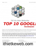 Tối ưu hoá website TOP 10 Google Techniques