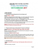 Sổ tay thi online Vietcombank 2017 - Tín dụng - Quan hệ khách hàng