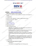 Đề thi BIDV 2017 (Ngân hàng Đầu tư phát triển Việt Nam)