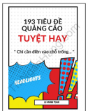 193 tiêu đề quảng cáo tuyệt hay