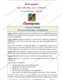 Đề thi Agribank Cụm 1 (KV Hà Nội) ngày 20-8-2017