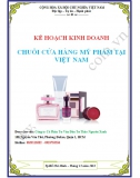 Dự án kinh doanh - Chuỗi cửa hàng mỹ phẩm tại Việt Nam