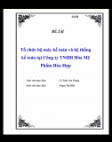 Tổ chức bộ máy kế toán và hệ thống kế toán tại Công ty TNHH Hóa Mỹ Phẩm Hòa Hợp