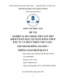 [Báo cáo thực tập] Nghiệp vụ huy động tiền gửi tiết kiệm có kỳ hạn tại BIDV CN Đông Sài Gòn PGD Quận 9