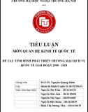 Tiểu luận quan hệ KTQT : Thương mại dịch vụ quốc tế từ 2000-2018