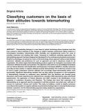 Classifying-customers-on-the-basis-of-their-attitudes-towards-telemarketing