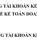 Bảng Hệ thống tài khoản kế toán và một số quy định về doanh nghiệp