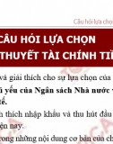 Trắc nghiệm Lý thuyết Tài chính tiền tệ - Topica (Có đáp án)