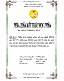 [TIỂU LUẬN CNXHKH] QUY LUẬT CHUYỂN HÓA TỪ SỰ THAY ĐỔI VỀ LƯỢNG DẪN ĐẾN THAY ĐỔI VỀ CHẤT VÀ Ý NGHĨA 