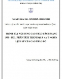 TIỂU LUẬN - LỊCH SỬ ĐẢNG CỘNG SẢN VIỆT NAM - CAO TRÀO CÁCH MẠNG 1930 - 1931