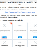 Tạo một chiến dịch quảng cáo from trên Zalo ADS
