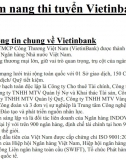 Cẩm nang thi tuyển Vietinbank