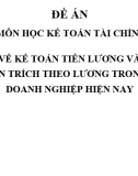 Đề án - Bàn về kế toán tiền lương và các khoản trích theo lương