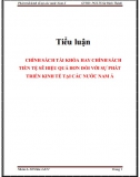 Tiểu luận -  Chính sách tài khóa hay chính sách tiền tệ hiệu quả hơn đối với các nước Đông Nam Á