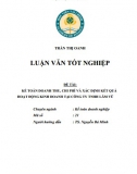 Luận văn tốt nghiệp - Kế toán doanh thu, chi phí và xác định kết quả kinh doanh tại công ty TNHH Lâm Vũ