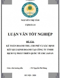 Luận văn tốt nghiệp - Kế toán doanh thu, chi phí và xác định kết quả kinh doanh công ty CHC Japan