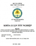 Luận văn tốt nghiệp - Nâng cao chất lượng cho vay khách hàng cá nhân tại Ngân hàng Thương mại Cổ phần Sài Gòn-Hà Nội – chi nhánh Vĩnh Phúc