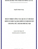 Luận văn thạc sĩ - Quản lý chi bảo hiểm xã hội 