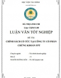 Luận văn tốt nghiệp - Chính sách cổ tức tại Công ty cổ phần Chứng khoán FPT