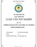 Luận văn tốt nghiệp - Chính sách cổ tức tại Công ty cổ phần Chứng khoán FPT