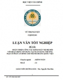 Luận văn tốt nghiệp ngành kiểm toán - Hoàn  thiện công tác kiểm soát nội bộ đối với hoạt động tín dụng tại Ngân hàng Thương Mại Cổ Phần An Bình- Chi nhánh Hoàng Quốc Việt