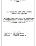 [Báo cáo sáng kiến] Giải pháp nâng cao năng lực chuyên môn cho giáo viên nhằm nâng cao chất lượng giáo dục đại trà