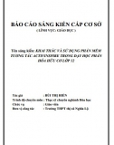 [Báo cáo sáng kiến] Khai thác và sử dụng phần mềm tương tác Activinspire trong dạy học phần Hóa hữu cơ lớp 12