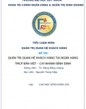 [Tiểu luận] Quản trị quan hệ khách hàng tại Ngân hàng TMCP Bản Việt