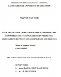 [Luận văn tiếng Anh] Link prediction in heterogeneous information networks and its applications in predicting associations between non-coding RNAs and diseases