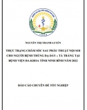 [Chuyên đề tốt nghiệp] Thực trạng chăm sóc sau phẫu thuật nội soi cho người bệnh thủng dạ dày – tá tràng