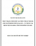 [Chuyên đề tốt nghiệp] Thực trạng chăm sóc sau phẫu thuật nội soi cho người bệnh thủng dạ dày – tá tràng