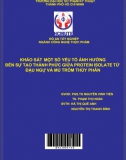 [Đồ án tốt nghiệp] Khảo sát một số yếu tố ảnh hưởng đến sự tạo thành phức giữa Protein Isolate từ đậu Ngự và Mủ trôm thủy phân