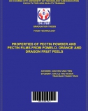 [Khóa luận tốt nghiệp bằng tiếng Anh] Properties of pectin powder and pectin films from pomelo, orange and dragon fruit peels