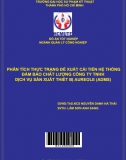 [Đồ án tốt nghiệp] Phân tích thực trạng đề xuất cải tiến hệ thống đảm bảo chất lượng Công ty TNHH dịch vụ sản xuất thiết bị Aureole (ADMS)