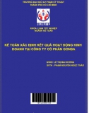 [Khóa luận tốt nghiệp] Kế toán xác định kết quả hoạt động kinh doanh tại Công ty CP Gonsa