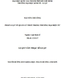 [Luận văn thạc sĩ] Pháp luật về quản lý thuế trong thương mại điện tử