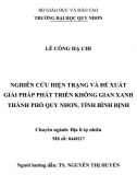 [Luận văn thạc sĩ] Nghiên cứu hiện trạng và đề xuất giải pháp phát triển không gian xanh TP Quy Nhơn