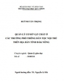 [Luận văn thạc sĩ] Quản lý cơ sở vật chất ở các trường phổ thông dân tộc nội trú trên địa bàn tỉnh Đắk Nông