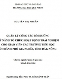 [Luận văn thạc sĩ] Quản lý công tác bồi dưỡng kỹ năng tổ chức hoạt động trải nghiệm cho giáo viên các trường tiểu học ở thành phố Gia Nghĩa, tỉnh Đăk Nông